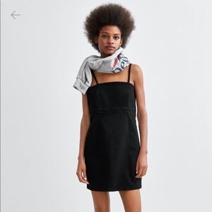 Zara Black Denim Dress Size XS